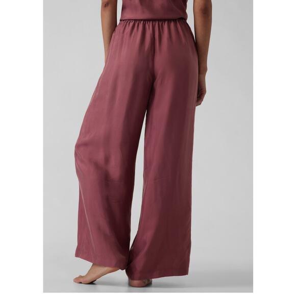 Athleta Cam Cool Plum Lounge Pant WMNS Large Sleep Ware Wide Leg Tawny Rose High - Picture 2 of 10